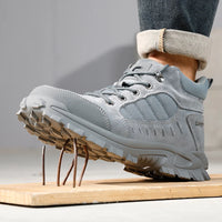 GUYISA Steel Toe Rubber Mesh Safety Shoes Anti-impact And Puncture-resistant High Top Men