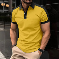 Men's Casual Short Sleeve T-Shirt — Slim Fit, Breathable Polyester-Cotton Blend