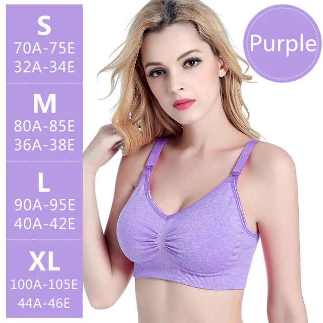 Front-Open Halter Nursing Bra – Wire-Free Push-Up Triangle Cup Maternity Bra