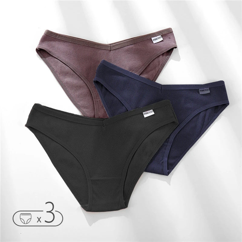 Panties de Algodón FINETOO - Ropa Interior Femenina Sexy Talla M-4XL