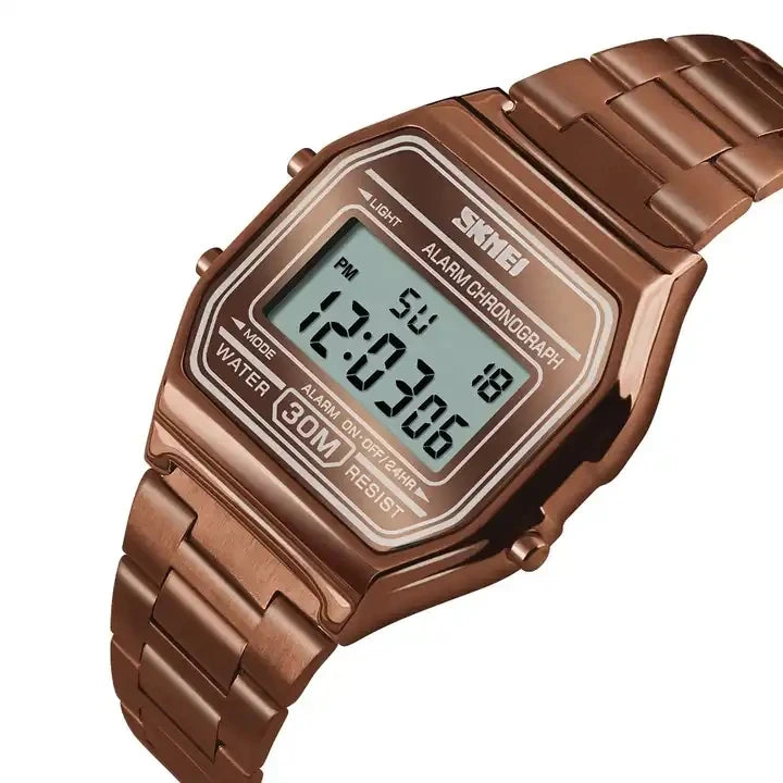 SKMEI 1123 Men's Slim Digital Watch – Perfect Gift for Him | Stainless Steel, Waterproof