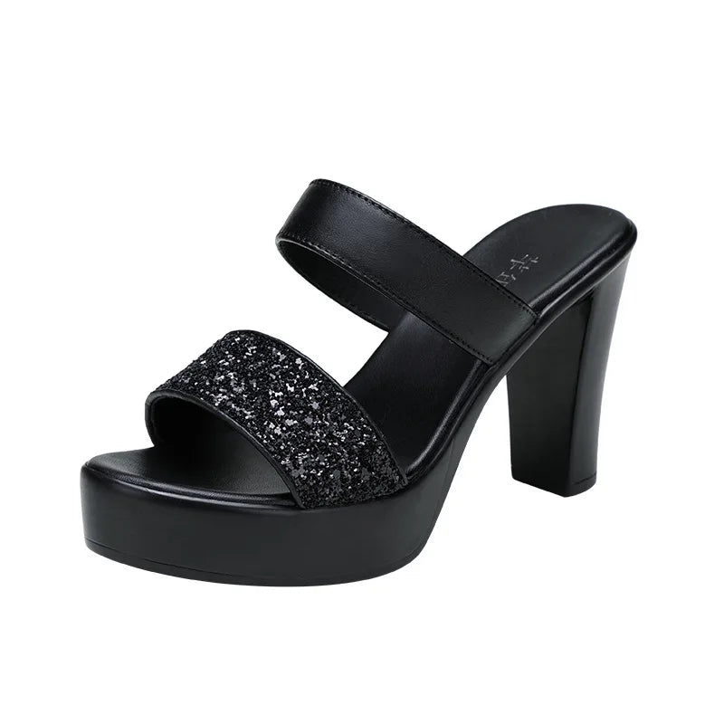 Sh11706a Drop Shipping Shoes Women Zapatos Con Tacon 8cm 10cm Women Sandals Summer 2023