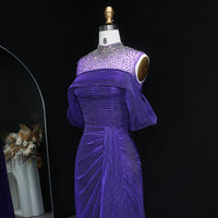 Sharon Said Off Shoulder Mermaid Gown with Train - Luxury Evening Dress