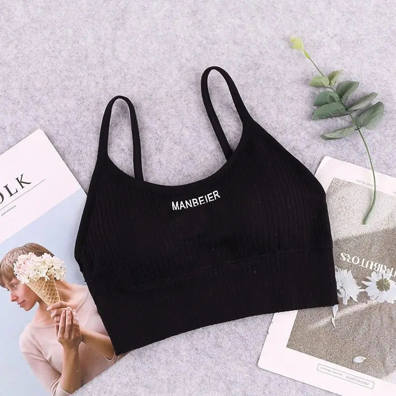 Women's Cotton Sports Bra | Soft Crop Top Tube Bra for Gym & Everyday Comfort