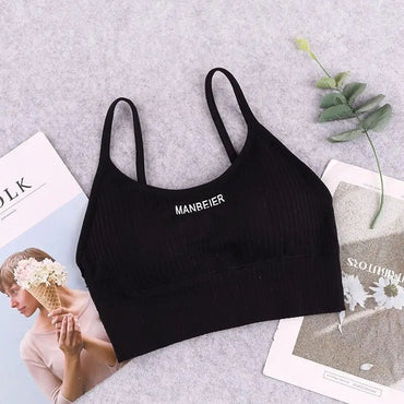 Women's Cotton Sports Bra | Soft Crop Top Tube Bra for Gym & Everyday Comfort
