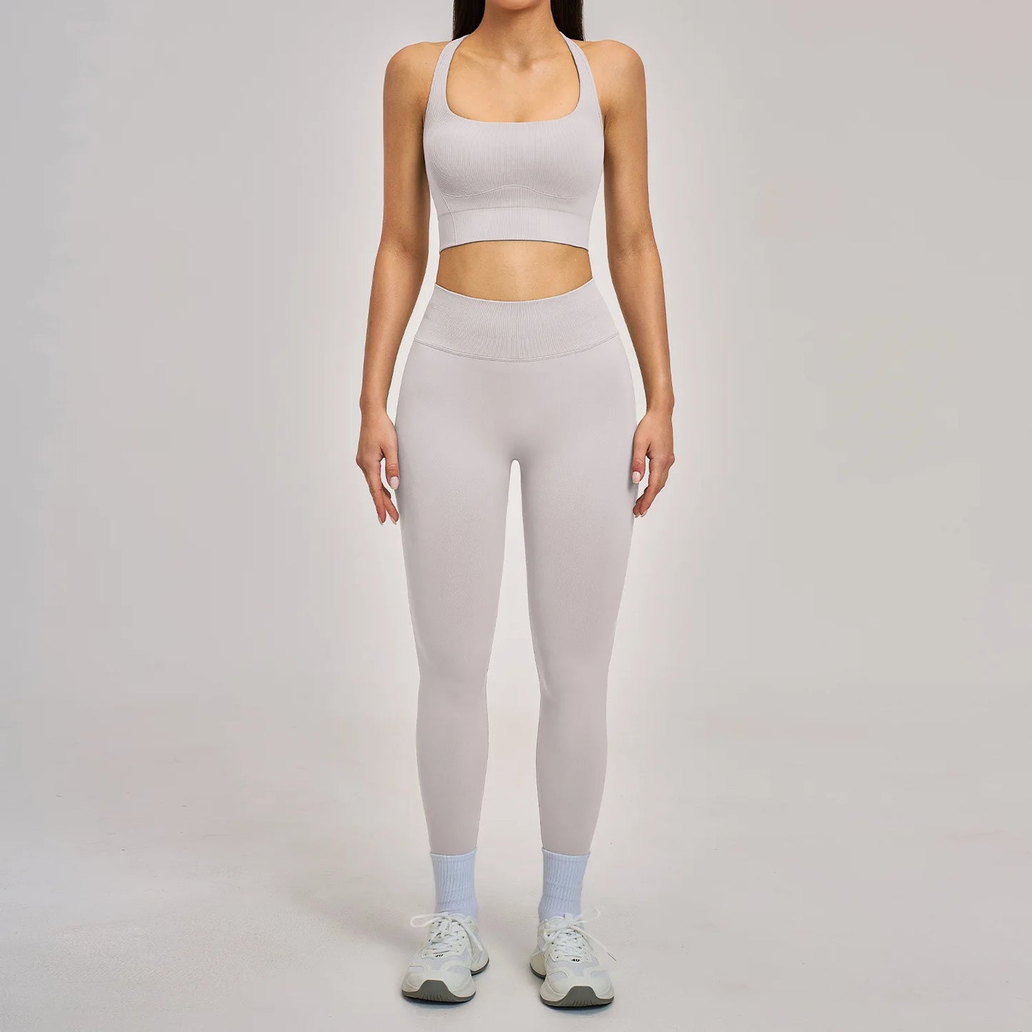 Women's 3-Piece Seamless Activewear Set — High Waist Tracksuit, Quick Dry Yoga Gym Wear