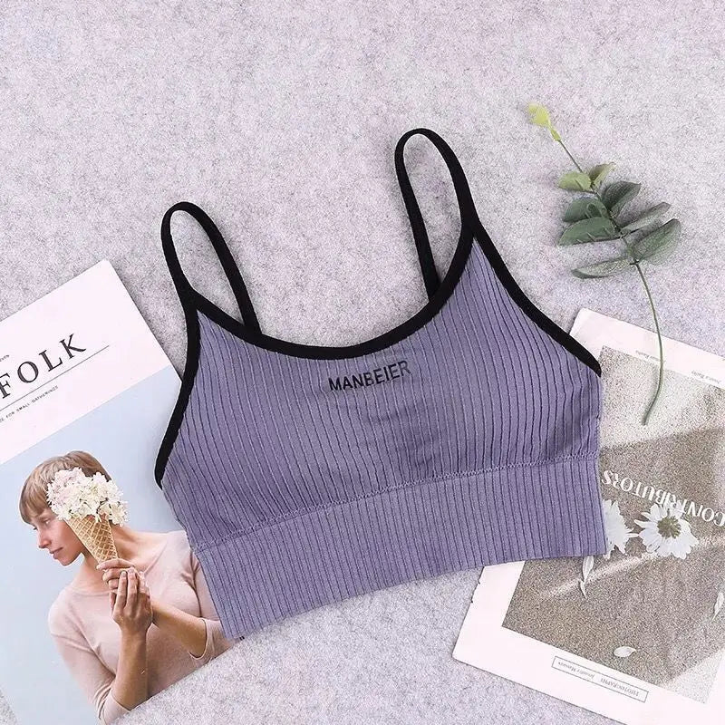 Women's Cotton Sports Bra | Soft Crop Top Tube Bra for Gym & Everyday Comfort