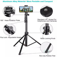 Five Section Phone Selfie Stick Tripod Suitable for Mobile Phone Cameras Holder Stand Opp Bag 300 Portable 1.6 Meter 160cm Black