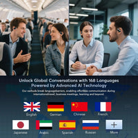 AI Translator Earbuds – 144 Languages, OLED Display, Bluetooth 5.4, CE/FCC Certified | Travel & Business