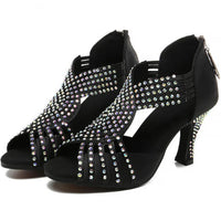 Zapatos de Baile Latino con Diamantes - Salsa Tango Mujer