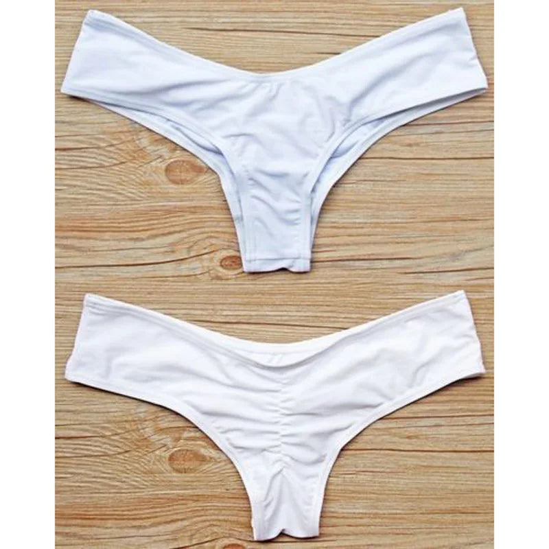 Brazilian Cheeky Bikini Bottom – V-Cut Thong Swimwear for Women