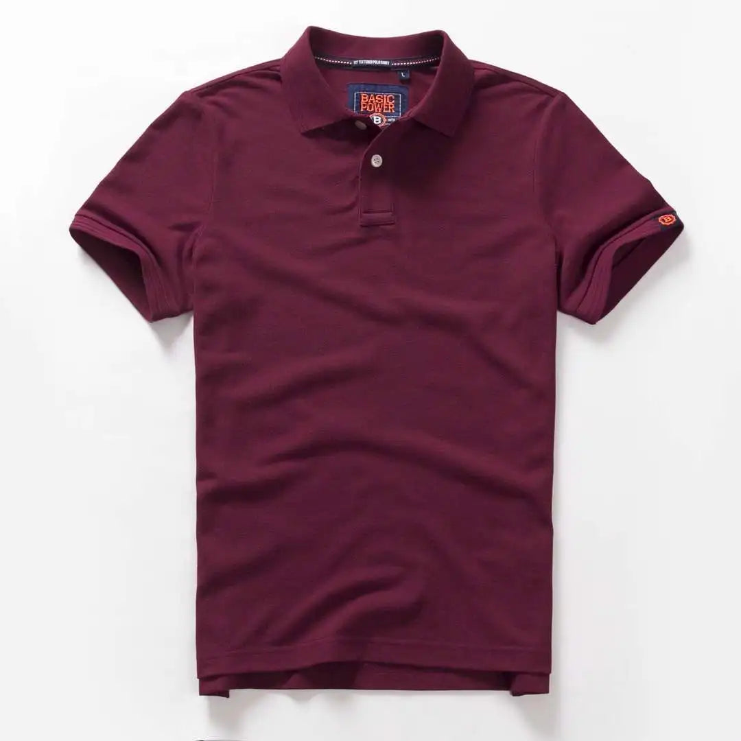 Men's Embroidered Cotton Polo Shirt – Short Sleeve Casual Summer Top