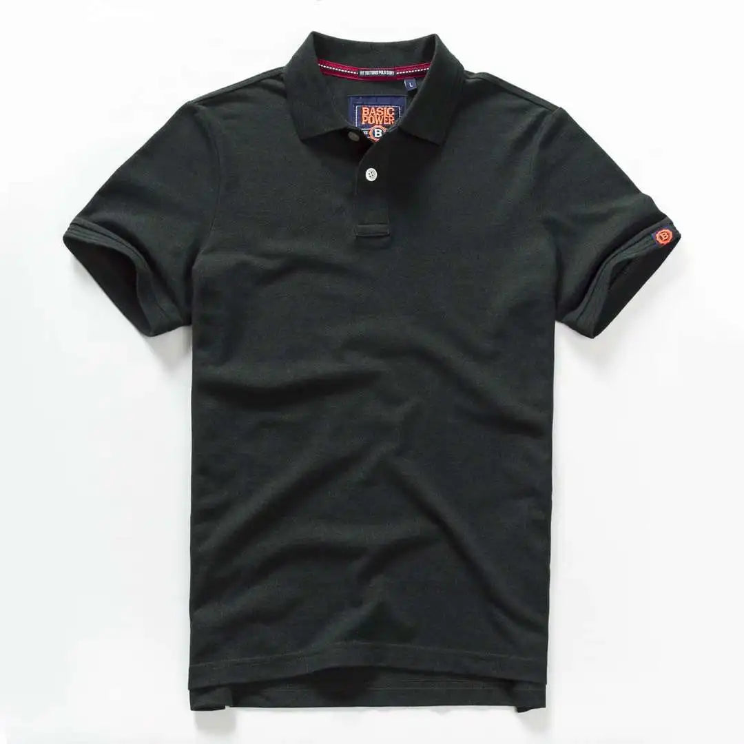 Men's Embroidered Cotton Polo Shirt – Short Sleeve Casual Summer Top