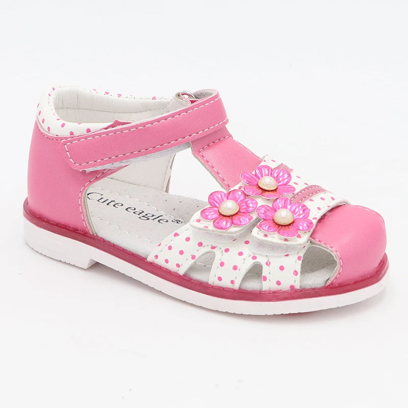 Sandalias Ortopédicas para Niñas - Cuero PU con Mariposa | Tallas 21-26