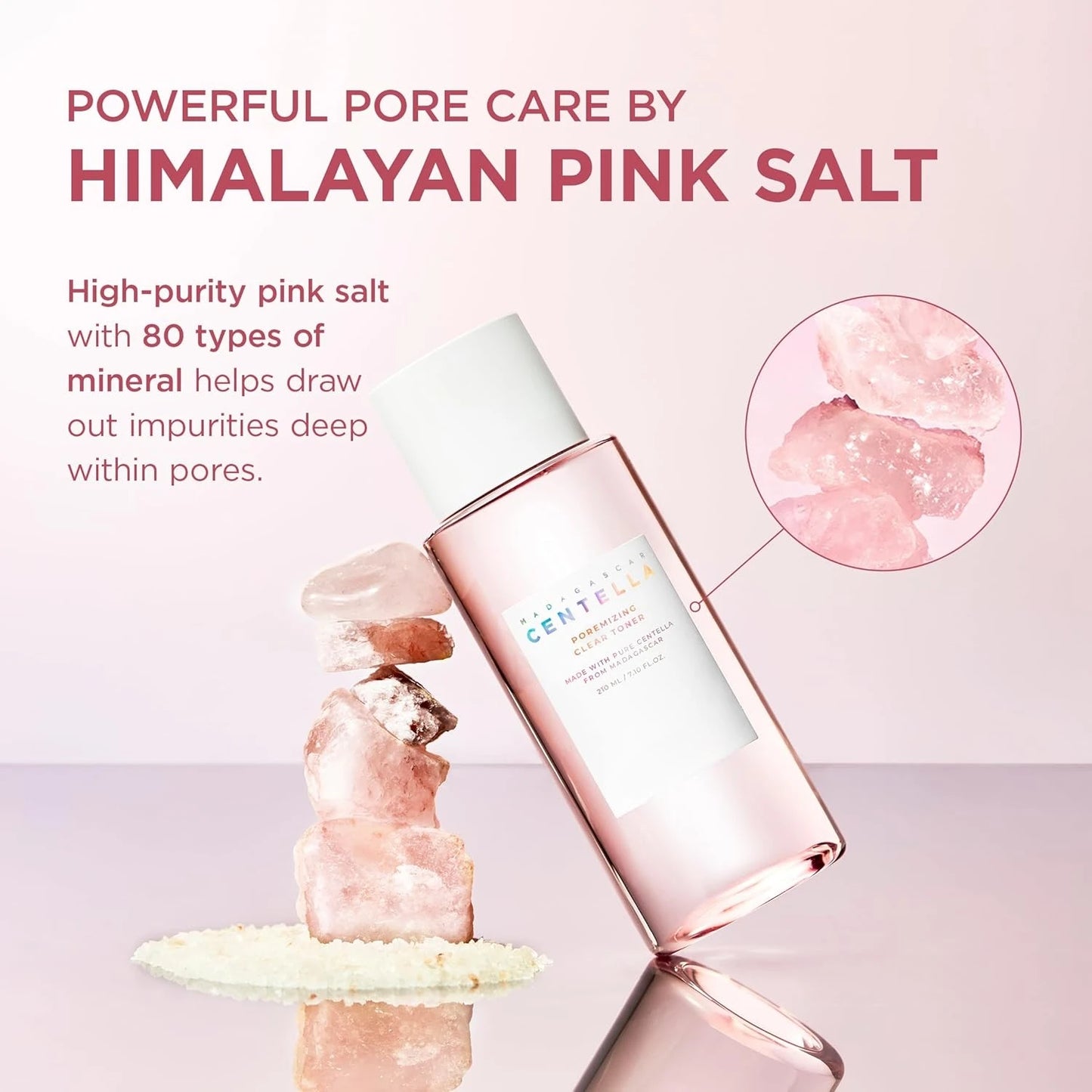 Pore-Minimizing Korean Face Toner — Himalayan Salt & Centella Asiatica, Hyaluronic Acid, 210ml