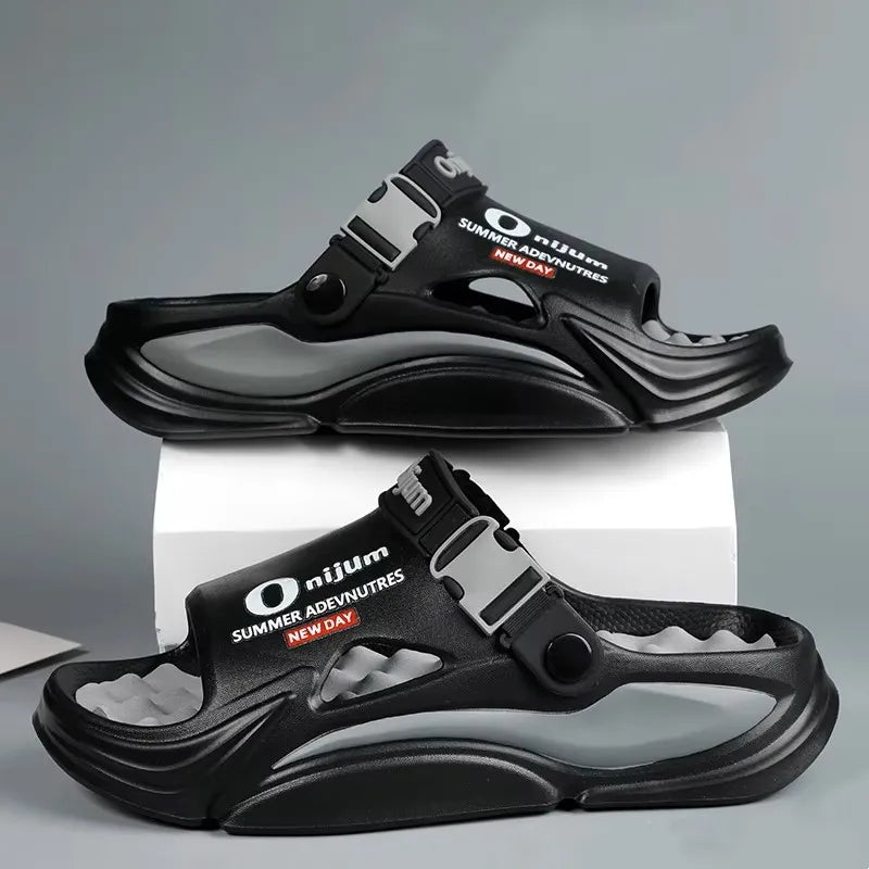 Sandalias de Masaje Hombre Verano - Slides Antideslizantes
