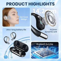 Q39 AI Language Translator Wireless Earbuds | 144 Languages | Bluetooth 5.4 ANC Sport