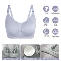 Wireless Nursing Bralette with Removable Pads – Seamless Maternity Sleep Bra