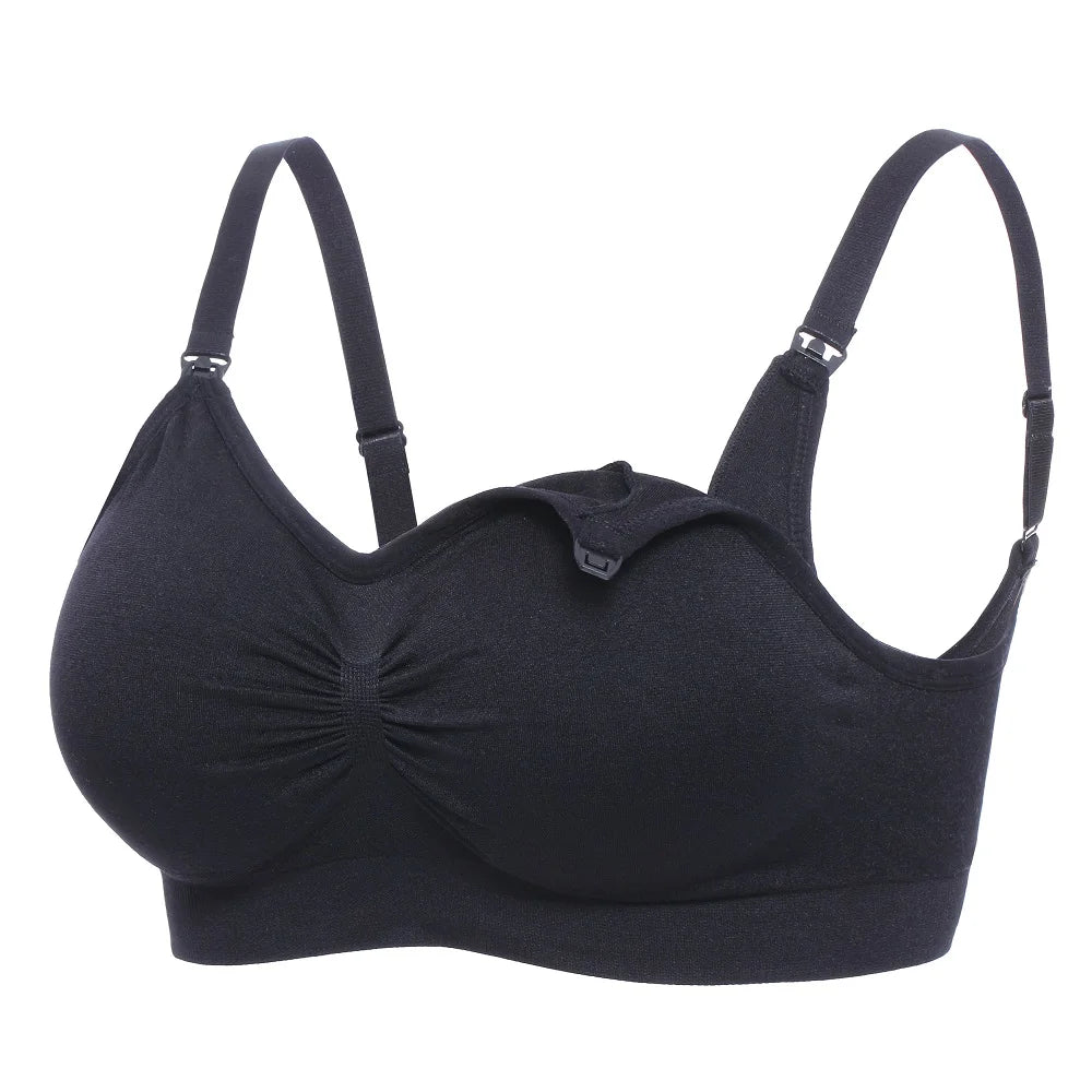 Plus Size Nursing Bra – Adjustable Straps & Removable Cups Wire-Free Maternity Bra