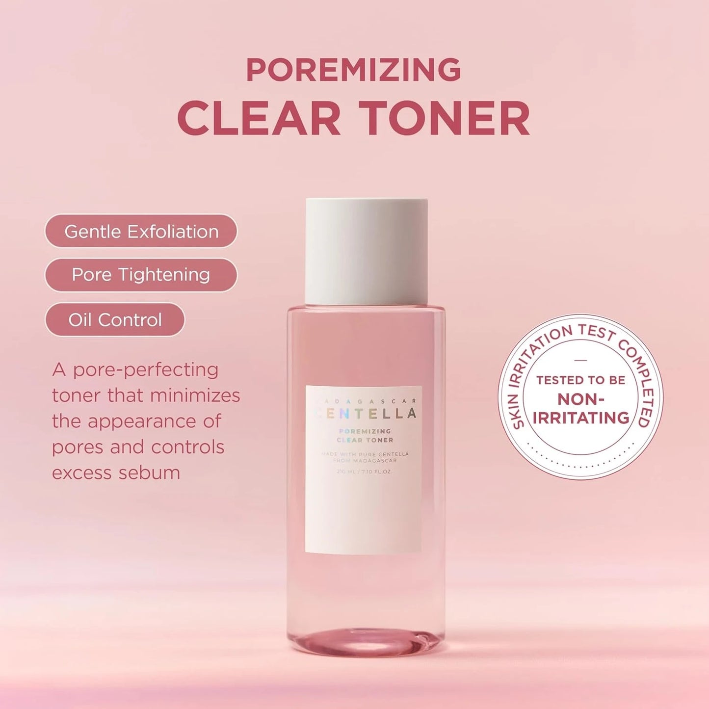 Pore-Minimizing Korean Face Toner — Himalayan Salt & Centella Asiatica, Hyaluronic Acid, 210ml