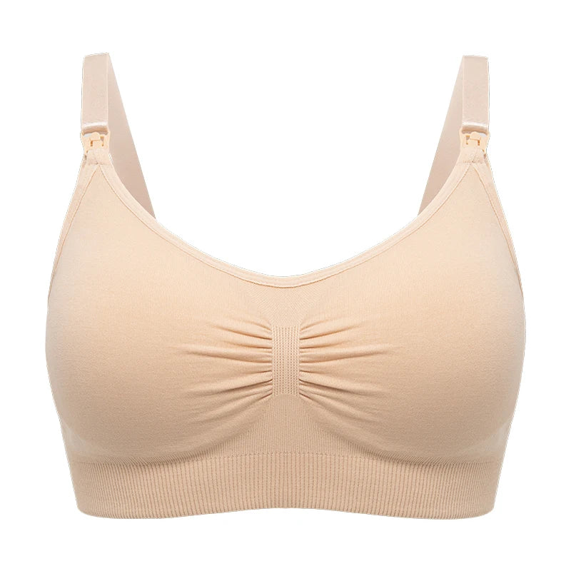 Plus Size Nursing Bra | Seamless Wire-Free Maternity Bralette with Removable Pads (M–XXL)