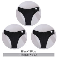 Set de 3 Panties de Algodón Hipoalergénico sin Costuras para Mujer