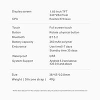 1.85" IP68 Sports Smart Watch – Bluetooth Calling, Heart Rate, AI Voice & Multi-Sport Tracker