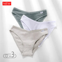 Set de 3 Panties de Algodón - Ropa Interior Cómoda FINETOO M-4XL