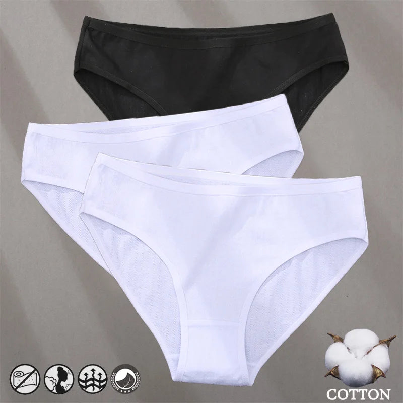 Bragas de Algodón Jacquard Hipoalergénicas para Mujer