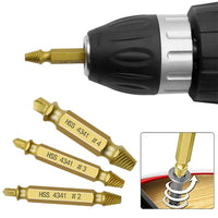 Double-Ended Broken Screw Extractor Set | 4-Piece HSS 4341