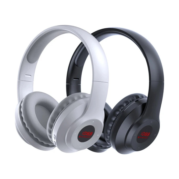 X5 Portable FM Radio Headphones – Foldable Wireless Headset with LCD Display