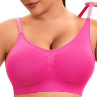 High Support Seamless Yoga Bralette – Wire-Free Ruched Push-Up Sports Bra for Women