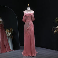 Sharon Said Off Shoulder Mermaid Gown with Train - Luxury Evening Dress