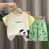 Girls Cotton Pajama Set - Cartoon Print Summer Sleepwear