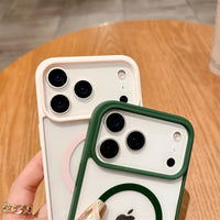 Transparent Magnetic iPhone Case – MagSafe Compatible, Anti-Drop TPU | iPhone 13 to 17 Pro Max