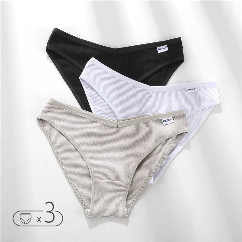 Panties de Algodón FINETOO - Ropa Interior Femenina Sexy Talla M-4XL
