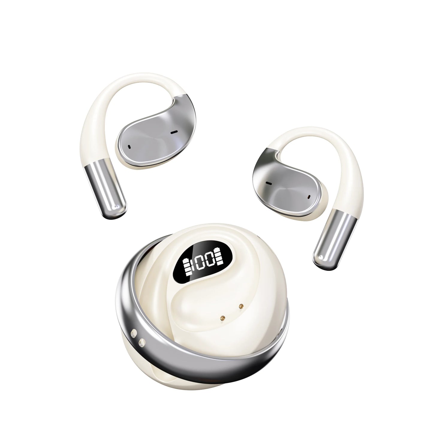 OWS Open-Ear Wireless Earphones with Ear Hook — Bluetooth 5.4, IPX4 Waterproof