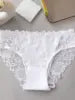 Plus Size Lace Panties for Women Solid Lightweight Breathable Mesh Design Sexy High-Elasticity Quick-dry Comfortable Underwear