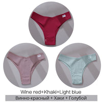 Set de 3 Panties de Algodón Hipoalergénico sin Costuras para Mujer