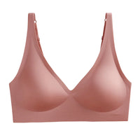 Push-Up Seamless Bra for Women | Wire-Free V-Neck Bralette with Removable Pads (S–3XL)