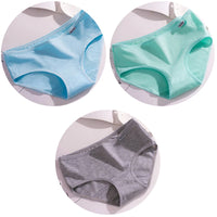 Set de 3 Panties de Algodón - Ropa Interior de Talle Medio Tallas Plus