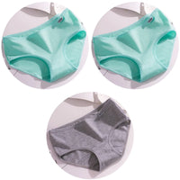 Set de 3 Panties de Algodón - Ropa Interior de Talle Medio Tallas Plus