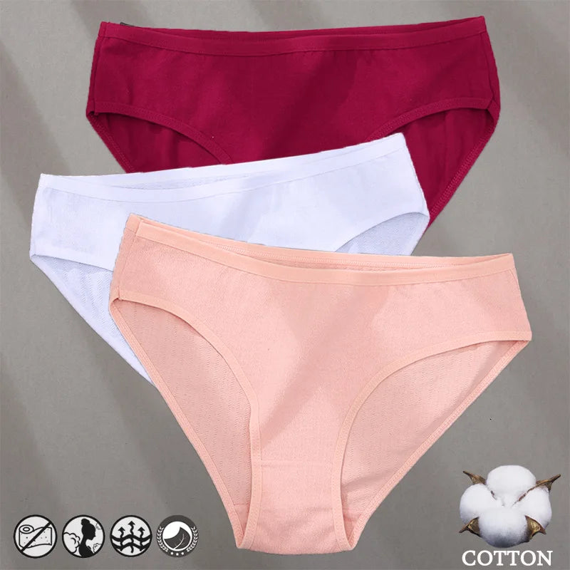 Bragas de Algodón Jacquard Hipoalergénicas para Mujer