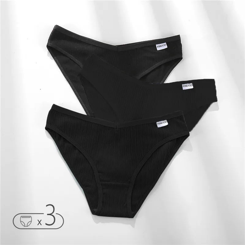 Panties de Algodón FINETOO - Ropa Interior Femenina Sexy Talla M-4XL