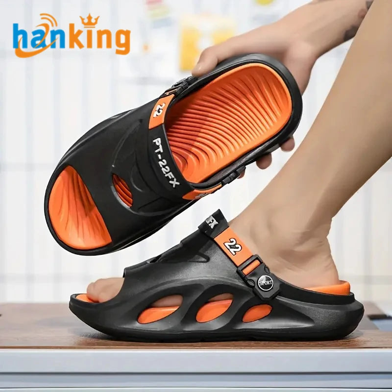 Ehanking Men's Classic Platform EVA Slides - Quick-Dry Beach Sandals