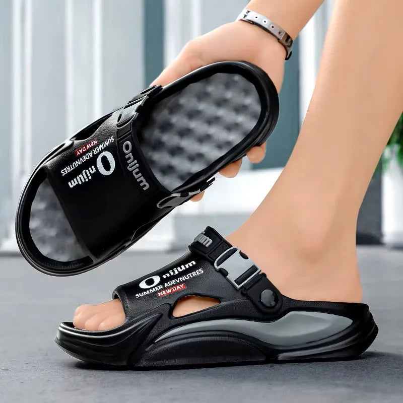 Sandalias de Masaje Hombre Verano - Slides Antideslizantes