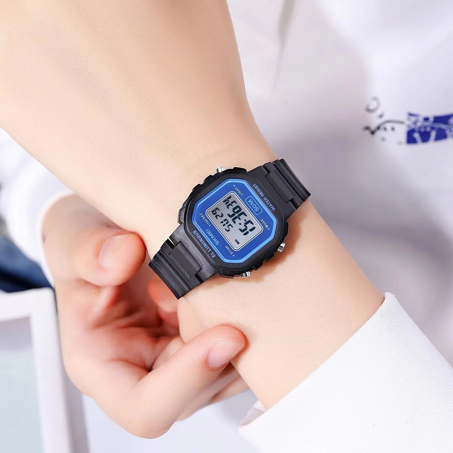SKMEI 2326 Unisex Digital Sport Watch – 50M Waterproof, Alarm, EL Backlight, 12/24H