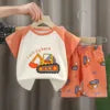 Girls Cotton Pajama Set - Cartoon Print Summer Sleepwear