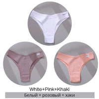 Set de 3 Panties de Algodón Hipoalergénico sin Costuras para Mujer
