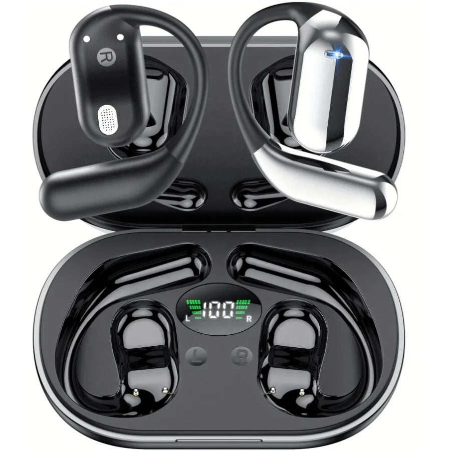 YYK-Q16 Wireless Air Conduction Earbuds – IPX5 Waterproof, LED Display, Bluetooth 6.1